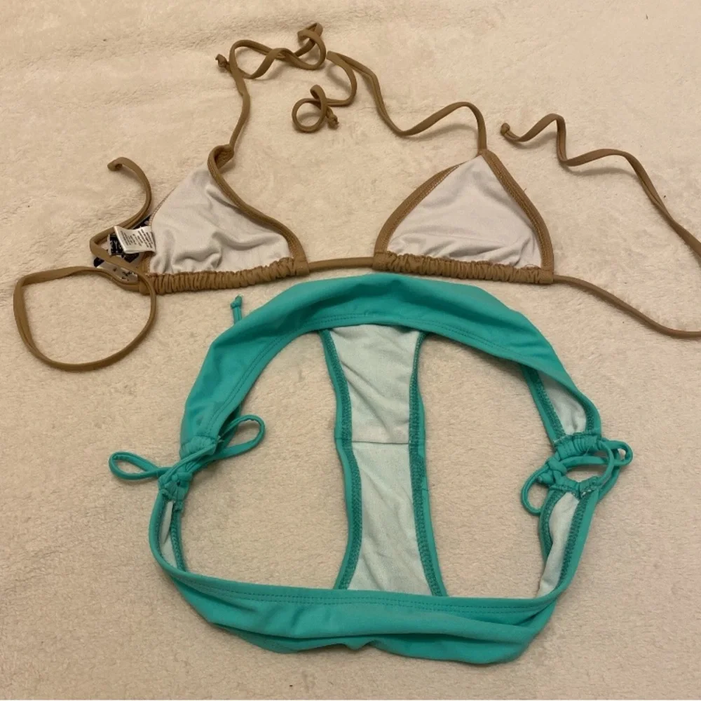Dippin' Daisy's Milk Chocolate and Sea foam Micro Bikini